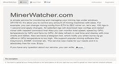 Desktop Screenshot of minerwatcher.com